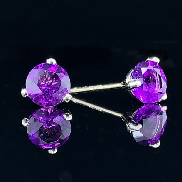 Amethyst Stud Earrings, .64cttw Geralds Jewelry Oak Harbor, WA