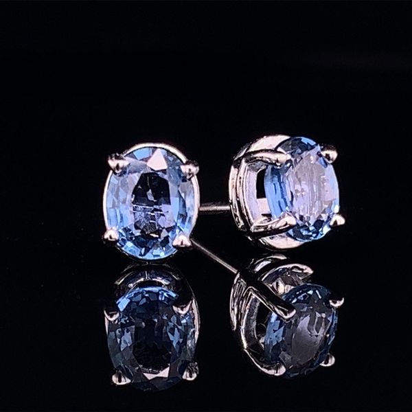Oval Yogo Sapphire Stud Earrings Image 2 Geralds Jewelry Oak Harbor, WA