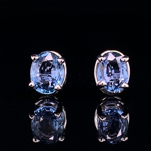 Oval Yogo Sapphire Stud Earrings Geralds Jewelry Oak Harbor, WA
