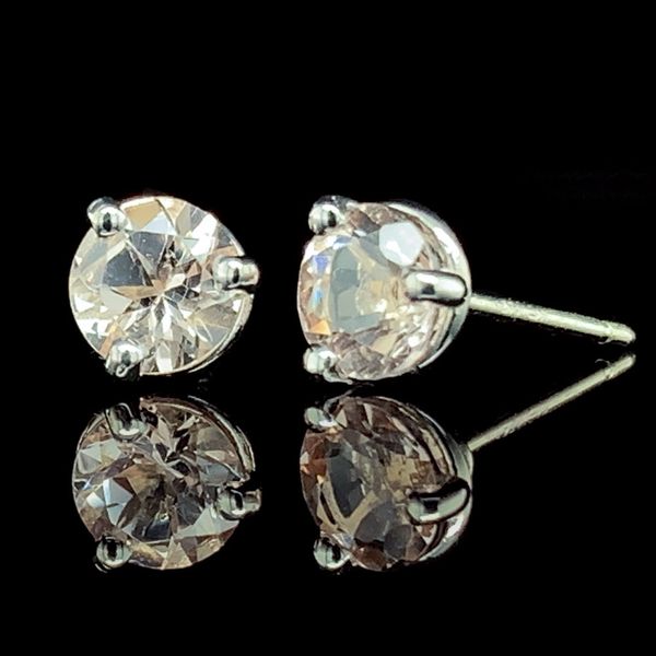 Morganite Stud Earrings Image 2 Geralds Jewelry Oak Harbor, WA