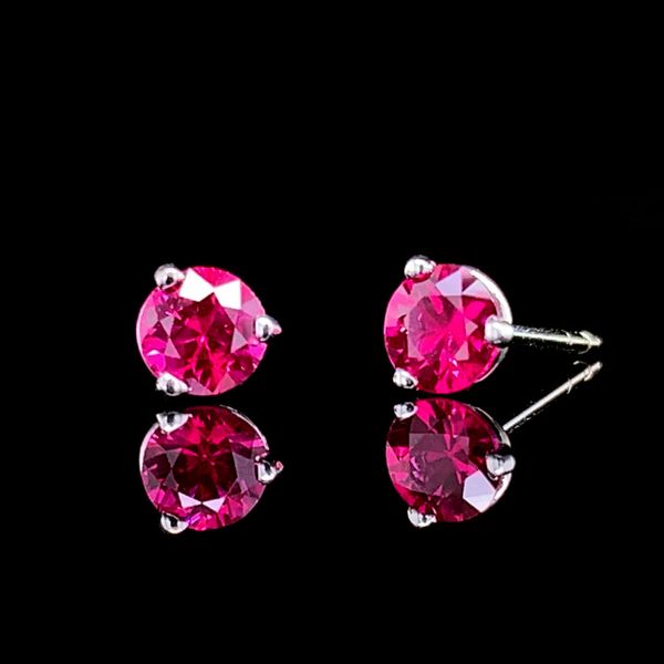 Ruby Stud Earrings, .53Ctw Image 2 Geralds Jewelry Oak Harbor, WA