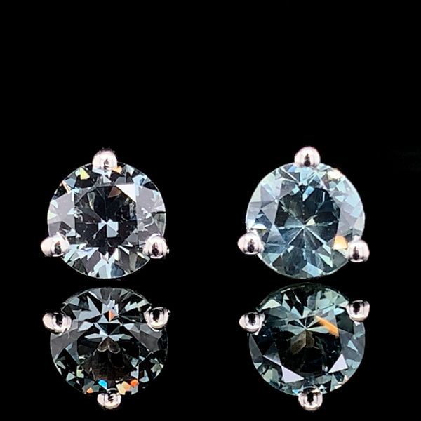 Montana Sapphire Three Prong Stud Earrings Geralds Jewelry Oak Harbor, WA