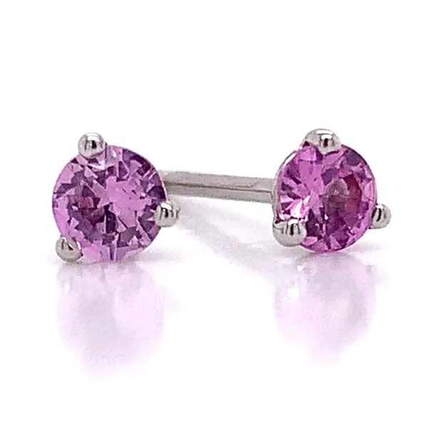 Petite Pink Sapphire Stud Earrings Image 2 Geralds Jewelry Oak Harbor, WA