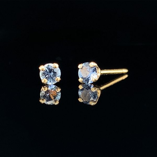 Petite Yogo Sapphire Stud Earrings Geralds Jewelry Oak Harbor, WA