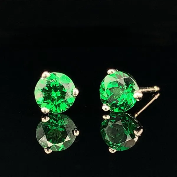 Tsavorite Garnet Martini Stud Earrings Image 2 Geralds Jewelry Oak Harbor, WA