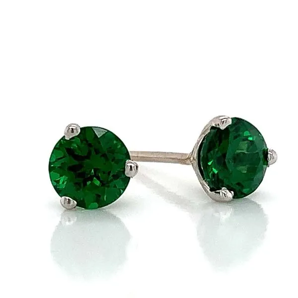 Tsavorite Garnet Martini Stud Earrings Image 3 Geralds Jewelry Oak Harbor, WA