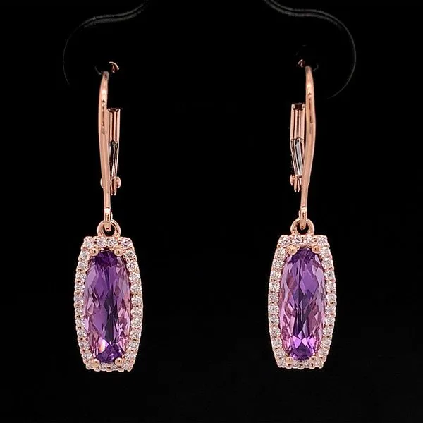 Rose Gold Amethyst And Diamond Earrings Geralds Jewelry Oak Harbor, WA