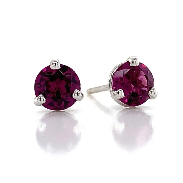 Rhodolite Garnet Stud Earrings Image 3 Geralds Jewelry Oak Harbor, WA