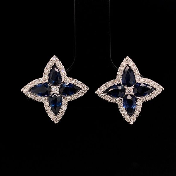 Sapphire And Diamond Earrings Image 3 Geralds Jewelry Oak Harbor, WA