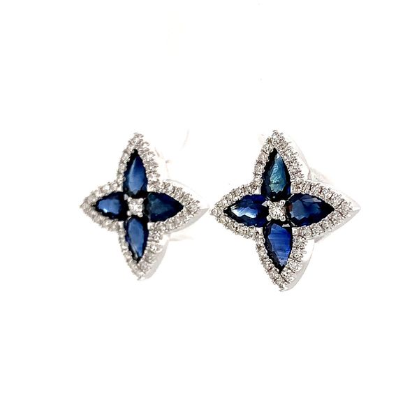 Sapphire And Diamond Earrings Image 5 Geralds Jewelry Oak Harbor, WA