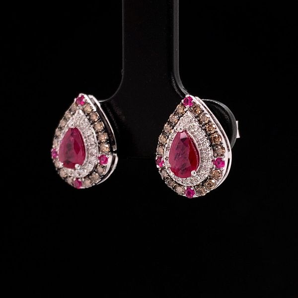 Ruby And Diamond Earrings Image 2 Geralds Jewelry Oak Harbor, WA