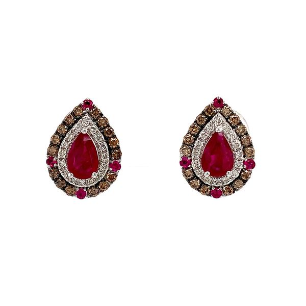 Ruby And Diamond Earrings Image 4 Geralds Jewelry Oak Harbor, WA