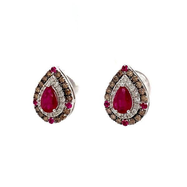 Ruby And Diamond Earrings Image 5 Geralds Jewelry Oak Harbor, WA