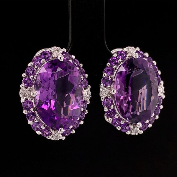 Amethyst And Diamond Fashion Ring Image 2 Geralds Jewelry Oak Harbor, WA