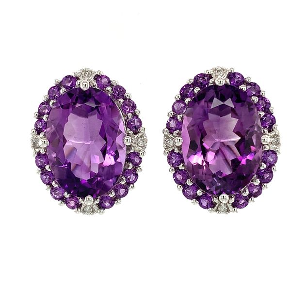 Amethyst And Diamond Fashion Ring Image 4 Geralds Jewelry Oak Harbor, WA