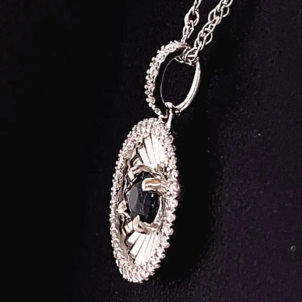 Sapphire And Diamond Pendant Image 2 Geralds Jewelry Oak Harbor, WA