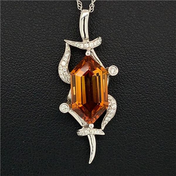 Citrine and Diamond Pendant Geralds Jewelry Oak Harbor, WA