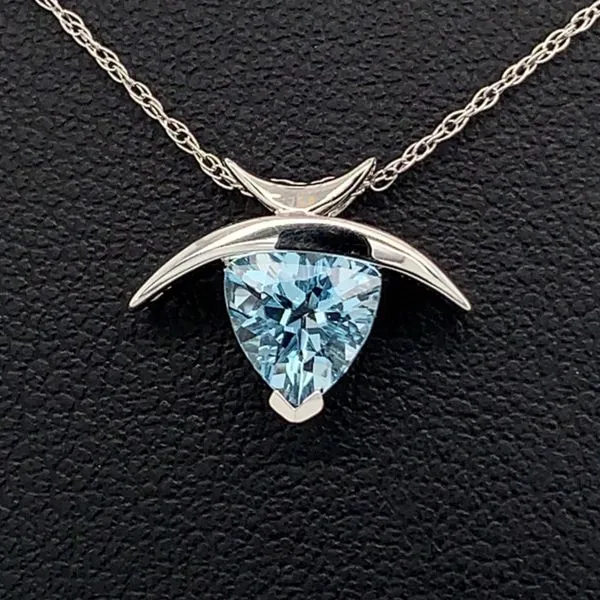 14K White Gold And Aquamarine Pendant Geralds Jewelry Oak Harbor, WA