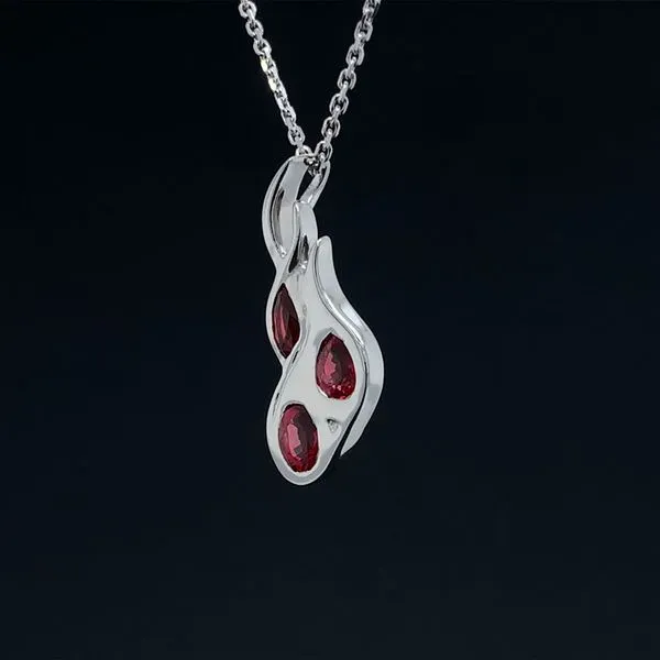 Custom Made Fire Ruby Flame Pendant Image 2 Geralds Jewelry Oak Harbor, WA