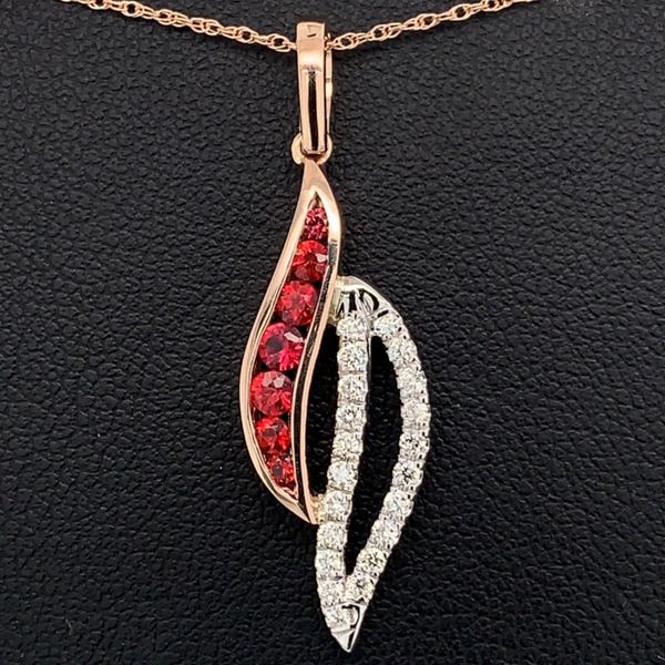 Fire Ruby and Diamond Pendant Geralds Jewelry Oak Harbor, WA