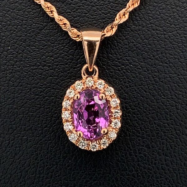 Purple Sapphire and Diamond Pendant Geralds Jewelry Oak Harbor, WA
