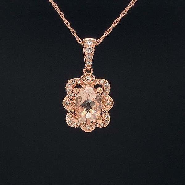 Morgenite And Diamond Pendant Geralds Jewelry Oak Harbor, WA