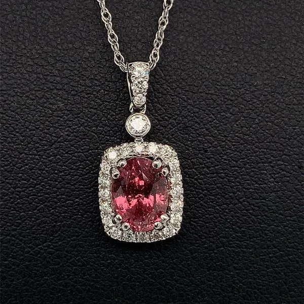 2.00Ct Oval Cut Natural Padparadscha Sapphire Pendant Geralds Jewelry Oak Harbor, WA