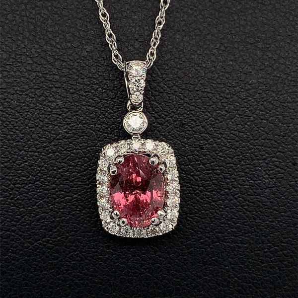 2.00Ct Oval Cut Natural Padparadscha Sapphire Pendant Geralds Jewelry Oak Harbor, WA