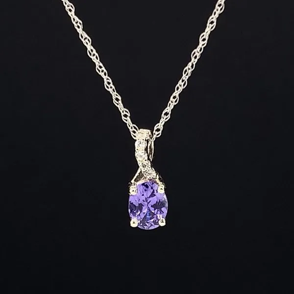 Petite Purple Sapphire And Diamond Pendant Geralds Jewelry Oak Harbor, WA