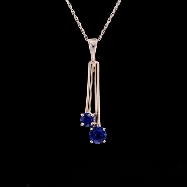 Two Stone Sapphire Pendant Geralds Jewelry Oak Harbor, WA