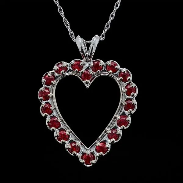 Fire Ruby Heart Shaped Pendant Geralds Jewelry Oak Harbor, WA