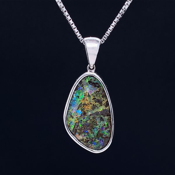 Sterling Silver Australian Boulder Opal Pendant Geralds Jewelry Oak Harbor, WA