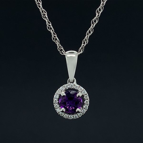 Amethyst And Diamond Halo Pendant Geralds Jewelry Oak Harbor, WA