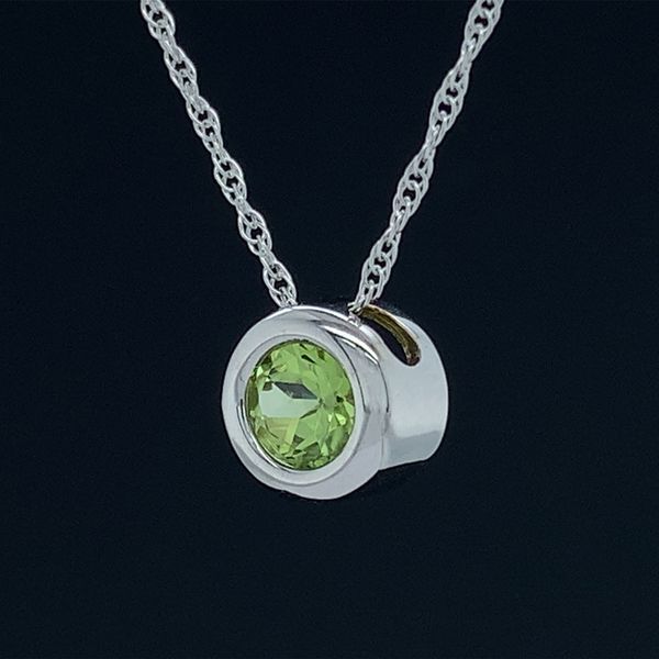 Peridot Slide Pendant Image 2 Geralds Jewelry Oak Harbor, WA