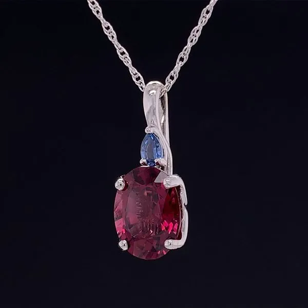 Rhodolite Garnet And Yogo Sapphire Pendant Image 2 Geralds Jewelry Oak Harbor, WA