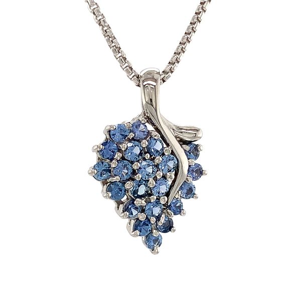 Cluster Style Yogo Sapphire Fashion Pendant Image 4 Geralds Jewelry Oak Harbor, WA