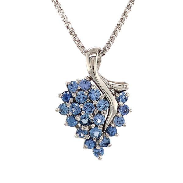 Cluster Style Yogo Sapphire Fashion Pendant Image 5 Geralds Jewelry Oak Harbor, WA