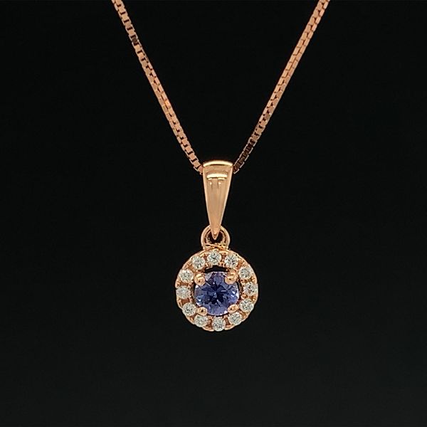 Yogo Sapphire And Diamond Pendant Geralds Jewelry Oak Harbor, WA