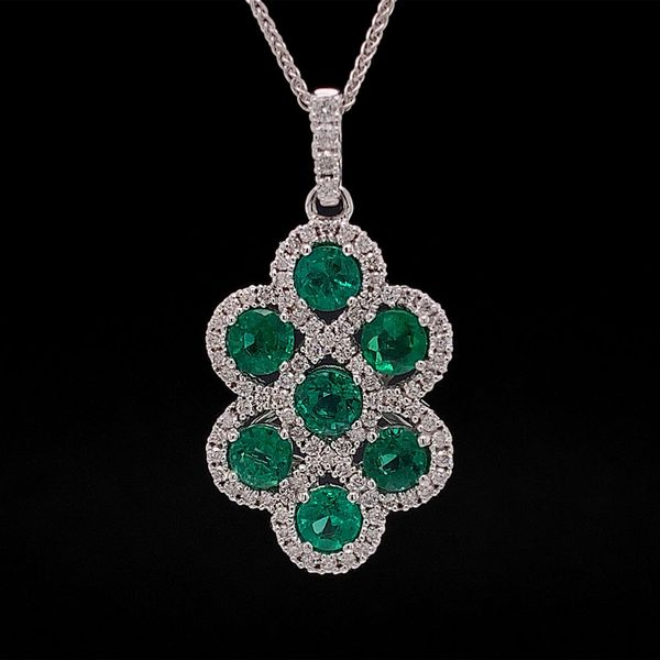 Natural Emerald And Diamond Pendant Geralds Jewelry Oak Harbor, WA