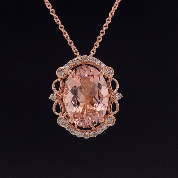 Morganite And Diamond Accented Pendant Geralds Jewelry Oak Harbor, WA
