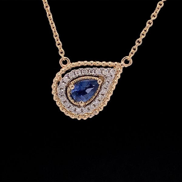 Sapphire And Diamond Station Necklace Image 2 Geralds Jewelry Oak Harbor, WA
