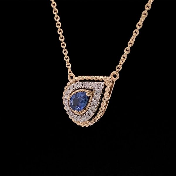Sapphire And Diamond Station Necklace Image 3 Geralds Jewelry Oak Harbor, WA