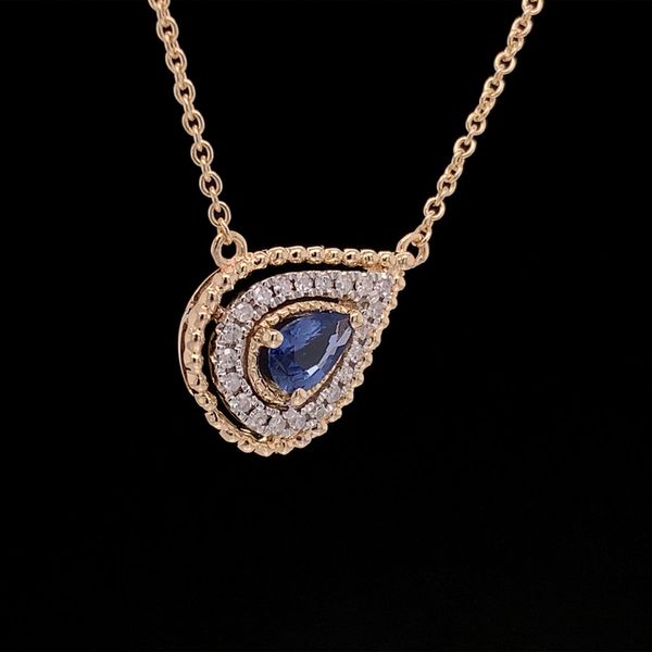 Sapphire And Diamond Station Necklace Image 4 Geralds Jewelry Oak Harbor, WA