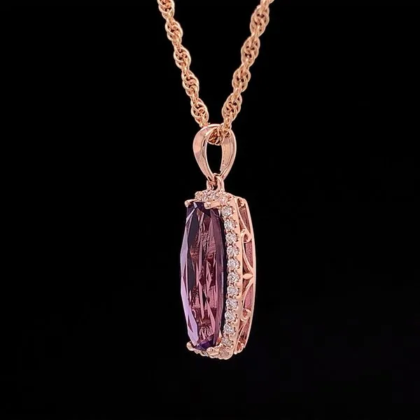 Amethyst and Diamond Pendant Image 2 Geralds Jewelry Oak Harbor, WA