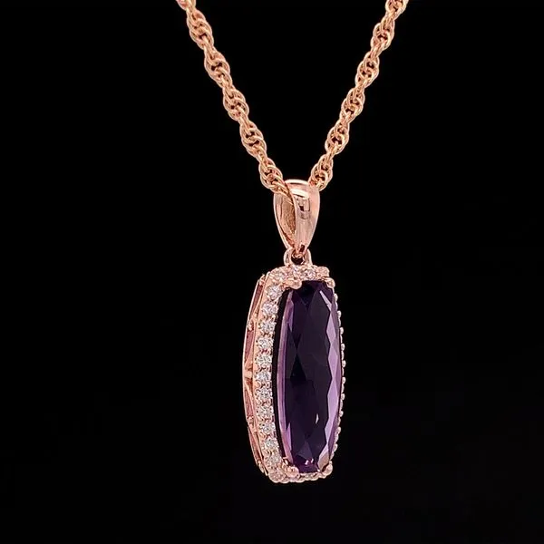 Amethyst and Diamond Pendant Image 3 Geralds Jewelry Oak Harbor, WA