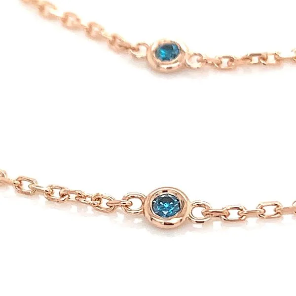 Blue Diamond Station Necklace Image 4 Geralds Jewelry Oak Harbor, WA