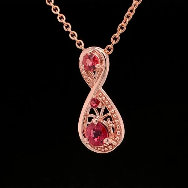 Fire Ruby Infinity Inspired Pendant Image 2 Geralds Jewelry Oak Harbor, WA