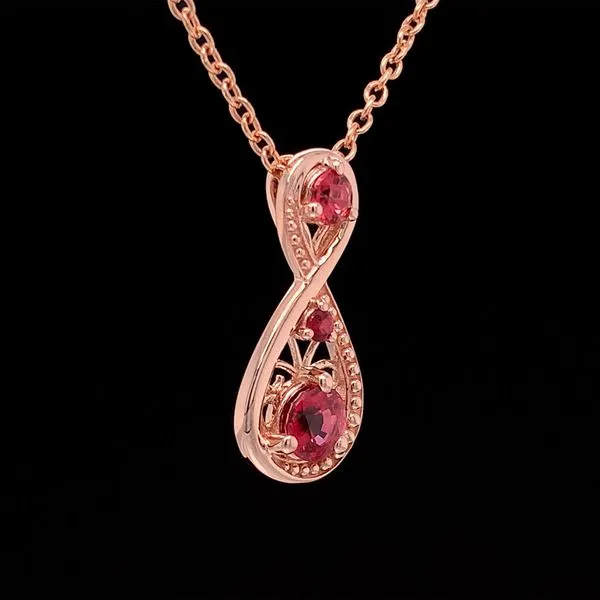 Fire Ruby Infinity Inspired Pendant Image 3 Geralds Jewelry Oak Harbor, WA