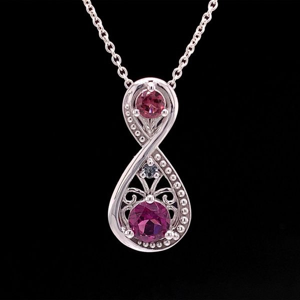 Natural Garnet Infinity Inspired Pendant Geralds Jewelry Oak Harbor, WA