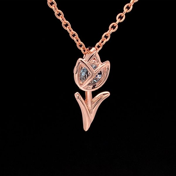 Aquamarine Tulip Pendant Image 2 Geralds Jewelry Oak Harbor, WA